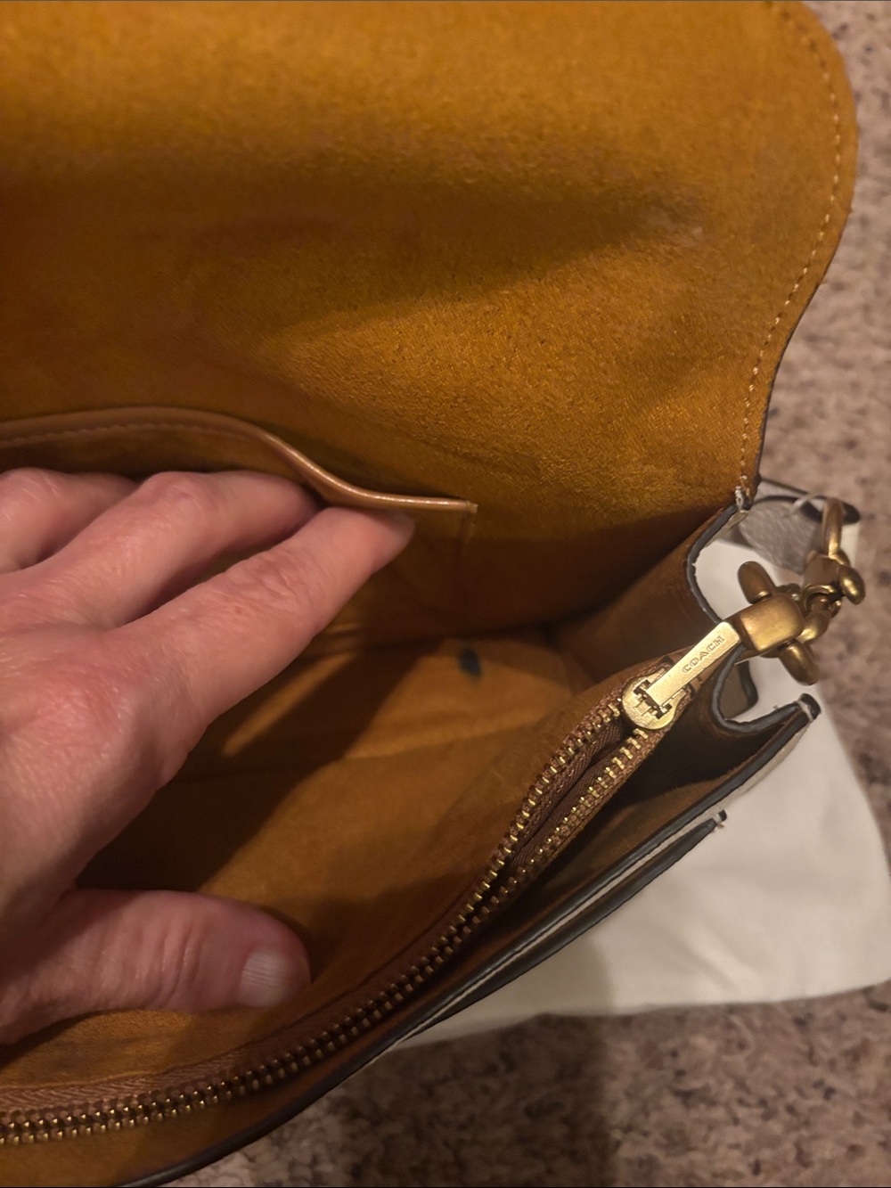 Coach Tabby 26 Cream Pebbled Leather Shoulder Bag with Gold Hardware - Picture 5 of 5